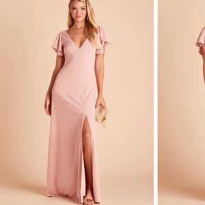 Hannah Dress Crepe Dusty Rose Bridesmaid Dress